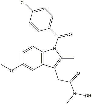 [1-(4-Chlorobenzoyl)-2-methyl-5-methoxy-1H-indol-3-yl]-N-methylacetohydroxamic acid 结构式