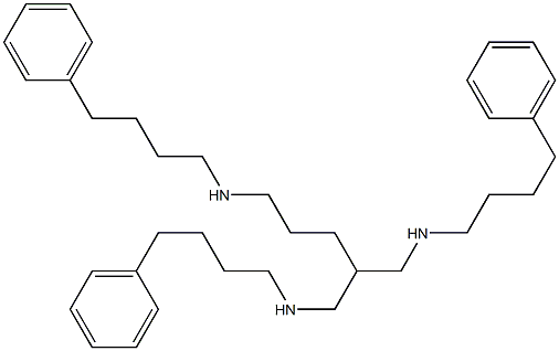 N,N'-Bis(4-phenylbutyl)-2-[[(4-phenylbutyl)amino]methyl]pentane-1,5-diamine 结构式