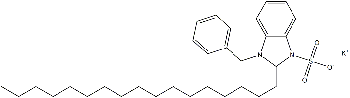 1-Benzyl-2,3-dihydro-2-heptadecyl-1H-benzimidazole-3-sulfonic acid potassium salt 结构式