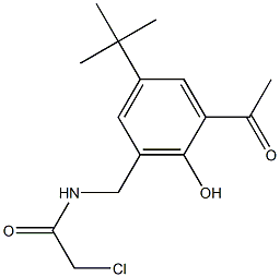 5'-tert-Butyl-3'-(2-chloroacetylaminomethyl)-2'-hydroxyacetophenone 结构式