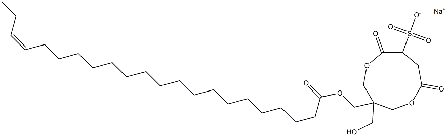 1-[[[(Z)-1-Oxo-19-docosen-1-yl]oxy]methyl]-1-(hydroxymethyl)-4,7-dioxo-3,8-dioxacyclononane-6-sulfonic acid sodium salt 结构式