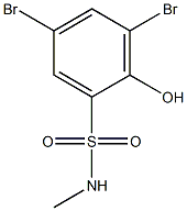 3,5-Dibromo-2-hydroxy-N-methylbenzenesulfonamide 结构式