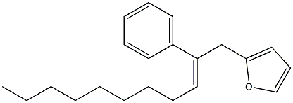 2-[(Z)-2-Phenyl-2-undecenyl]furan 结构式