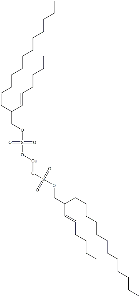 Bis[2-(1-hexenyl)tetradecyloxysulfonyloxy]calcium 结构式