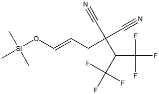 (E)-2-Cyano-2-[1-(trifluoromethyl)-2,2,2-trifluoroethyl]-5-(trimethylsiloxy)-4-pentenenitrile 结构式