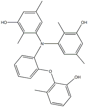 N,N-Bis(3-hydroxy-2,5-dimethylphenyl)-2-(2-hydroxy-6-methylphenoxy)benzenamine 结构式