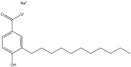 3-Undecyl-4-hydroxybenzoic acid sodium salt 结构式