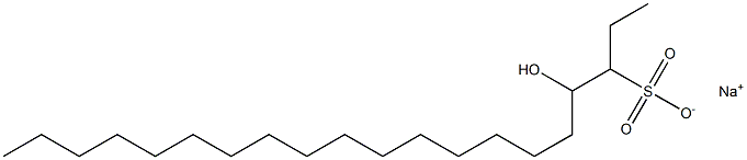 4-Hydroxyicosane-3-sulfonic acid sodium salt 结构式