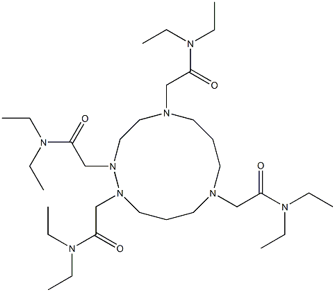1,4,8,12-Tetrakis[(diethylamino)carbonylmethyl]-1,4,8,12-tetraazacyclododecane 结构式