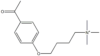 Trimethyl[4-[(4-acetylphenyl)oxy]butyl]aminium 结构式