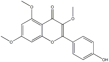 2-(4-Hydroxyphenyl)-3,5,7-trimethoxy-4H-1-benzopyran-4-one 结构式