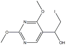 2,4-Dimethoxy-5-(1-hydroxy-2-iodoethyl)pyrimidine 结构式