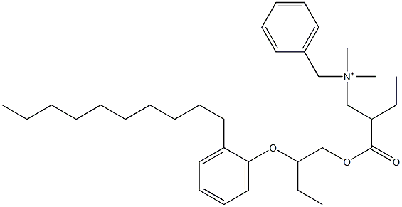 N,N-Dimethyl-N-benzyl-N-[2-[[2-(2-decylphenyloxy)butyl]oxycarbonyl]butyl]aminium 结构式