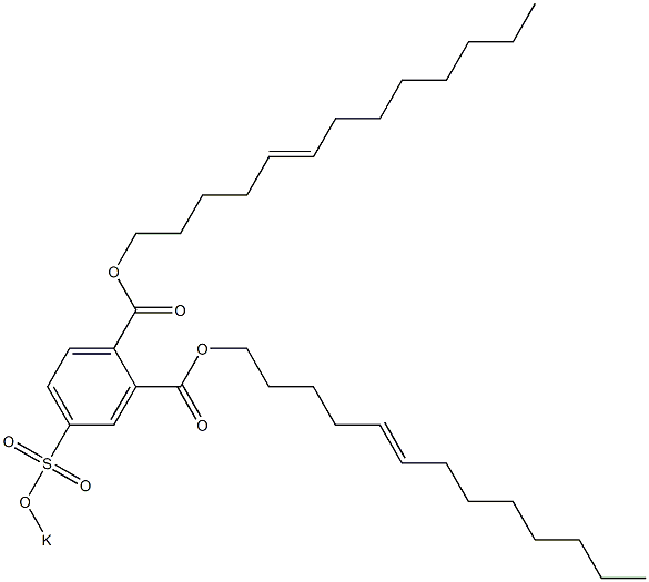 4-(Potassiosulfo)phthalic acid di(5-tridecenyl) ester 结构式