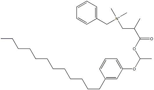 N,N-Dimethyl-N-benzyl-N-[2-[[1-(3-dodecylphenyloxy)ethyl]oxycarbonyl]propyl]aminium 结构式