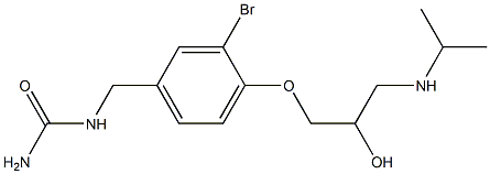 3-[3-Bromo-4-[2-hydroxy-3-[isopropylamino]propoxy]benzyl]urea 结构式