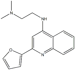 4-(2-Dimethylaminoethylamino)-2-(2-furanyl)quinoline 结构式