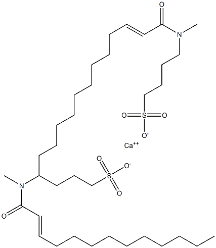 Bis[4-[N-(2-tridecenoyl)-N-methylamino]-1-butanesulfonic acid]calcium salt 结构式