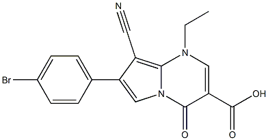 1-Ethyl-4-oxo-7-(4-bromophenyl)-8-cyano-1,4-dihydropyrrolo[1,2-a]pyrimidine-3-carboxylic acid 结构式