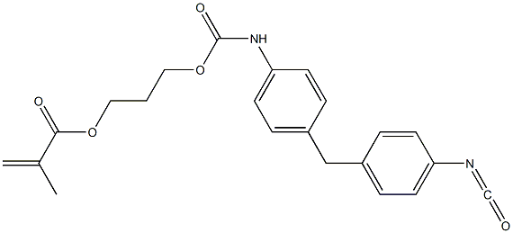 Methacrylic acid 3-[p-(p-isocyanatobenzyl)phenylcarbamoyloxy]propyl ester 结构式