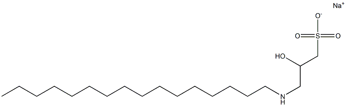 3-Hexadecylamino-2-hydroxy-1-propanesulfonic acid sodium salt 结构式