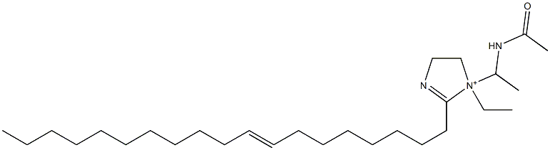 1-[1-(Acetylamino)ethyl]-1-ethyl-2-(8-nonadecenyl)-2-imidazoline-1-ium 结构式