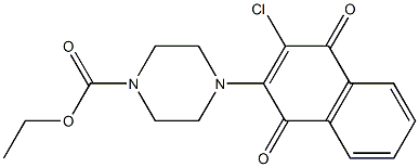 3-Chloro-2-[4-(ethoxycarbonyl)piperazino]-1,4-naphthoquinone 结构式