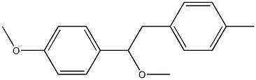 1-(4-Methoxyphenyl)-2-(4-methylphenyl)-1-methoxyethane 结构式