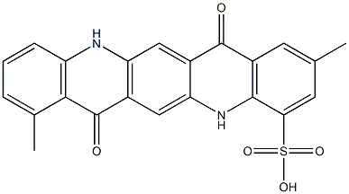 5,7,12,14-Tetrahydro-2,8-dimethyl-7,14-dioxoquino[2,3-b]acridine-4-sulfonic acid 结构式