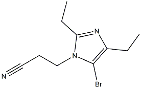 5-Bromo-1-(2-cyanoethyl)-2,4-diethyl-1H-imidazole 结构式