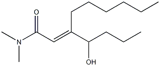 (E)-3-(1-Hydroxybutyl)-N,N-dimethyl-2-nonenamide 结构式