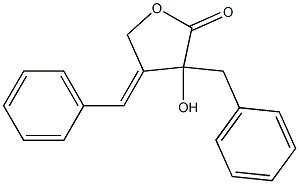 3-Benzyl-3-hydroxy-4-(benzylidene)-3,4-dihydro-2(5H)-furanone 结构式