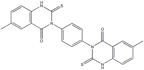 3,3'-(1,4-Phenylene)bis[1,2-dihydro-6-methyl-2-thioxoquinazolin-4(3H)-one] 结构式