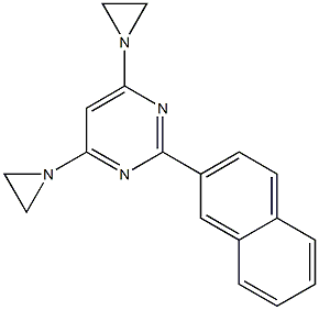 4,6-Bis(1-aziridinyl)-2-(2-naphtyl)pyrimidine 结构式