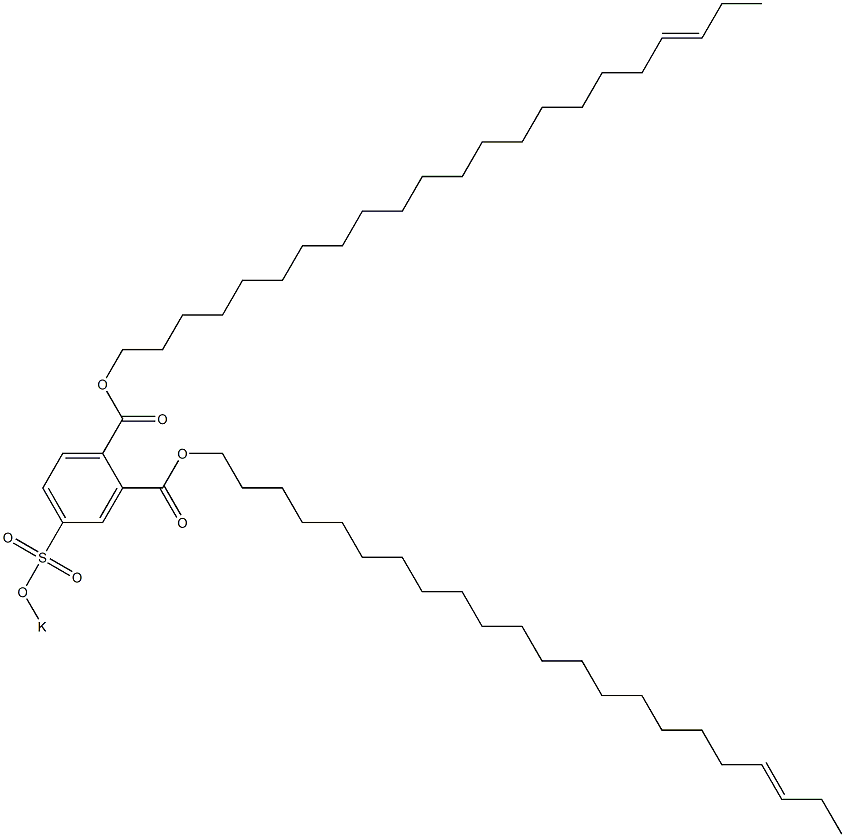 4-(Potassiosulfo)phthalic acid di(19-docosenyl) ester 结构式