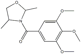 2,4-Dimethyl-3-(3,4,5-trimethoxybenzoyl)oxazolidine 结构式