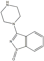 3-(1-Piperazinyl)-1,2-benzisothiazole 1-oxide 结构式