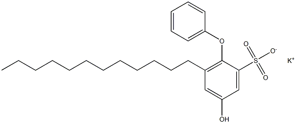 4-Hydroxy-6-dodecyl[oxybisbenzene]-2-sulfonic acid potassium salt 结构式