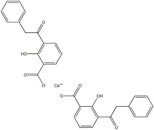 Bis[3-(phenylacetyl)salicylic acid]calcium salt 结构式
