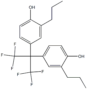 4,4'-(Hexafluoroisopropylidene)bis(2-propylphenol) 结构式