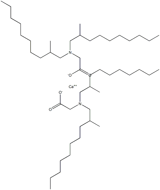 Bis[N,N-bis(2-methyldecyl)glycine]calcium salt 结构式