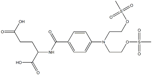 2-[[4-[Bis[2-(methylsulfonyloxy)ethyl]amino]benzoyl]amino]pentanedioic acid 结构式