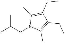 3,4-Diethyl-2,5-dimethyl-1-isobutyl-1H-pyrrole 结构式