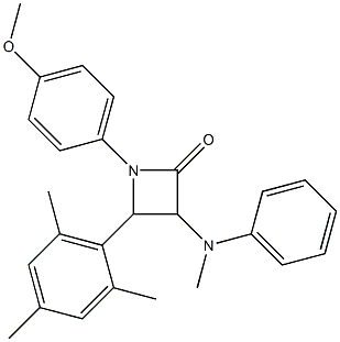 1-(4-Methoxyphenyl)-3-(methylphenylamino)-4-(2,4,6-trimethylphenyl)azetidin-2-one 结构式