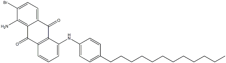 1-Amino-2-bromo-5-(4-dodecylanilino)anthraquinone 结构式