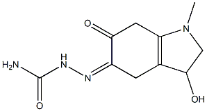 1-[(2,3,4,5,6,7-Hexahydro-3-hydroxy-1-methyl-6-oxo-1H-indol)-5-ylidene]semicarbazide 结构式