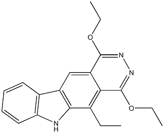 1,4-Diethoxy-5-ethyl-6H-pyridazino[4,5-b]carbazole 结构式