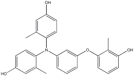 N,N-Bis(4-hydroxy-2-methylphenyl)-3-(3-hydroxy-2-methylphenoxy)benzenamine 结构式