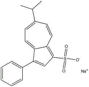 6-Isopropyl-3-phenylazulene-1-sulfonic acid sodium salt 结构式