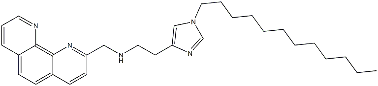 2-[[2-(1-Dodecyl-1H-imidazol-4-yl)ethylamino]methyl]-1,10-phenanthroline 结构式